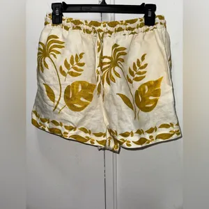 Zara Dawery Print Pleated Shorts High Waist Summer Beach Mini Vacation Boho XS thumbnail 4