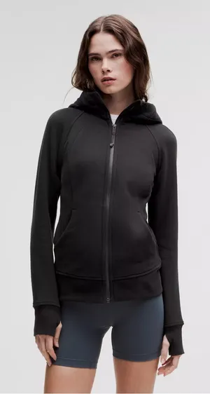lululemon athletica Black Full-Zip Scuba Hoodie thumbnail 1