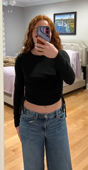 Black Windsor Long Sleeve Top thumbnail 1