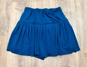 SHEIN | Women's Teal Blue Pleated Tennis Athletic Mini Skirt Skort, Size‎ S thumbnail 1