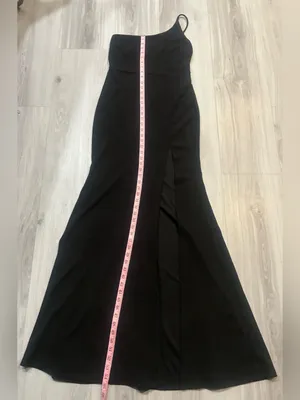 Windsor Black One-Shoulder Slit Evening‎ Gown thumbnail 9