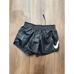 Nike Running Shorts Black‎ White Swoosh Logo Lightweight Athletic Sportswear thumbnail 2