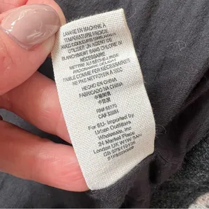 Free People Slouchy Peacoat Charcoal Gray Double Breasted Jacket Size Small thumbnail 14