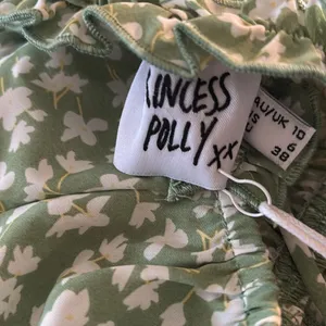 Princess Polly Love Birds Mini Milkmaid Dress Sz 6 Floral Puff Sleeve Green thumbnail 8