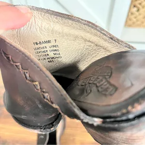 Freebird Bambi / Leather Peep Toe Mule / Heeled Sandal / 7 thumbnail 6