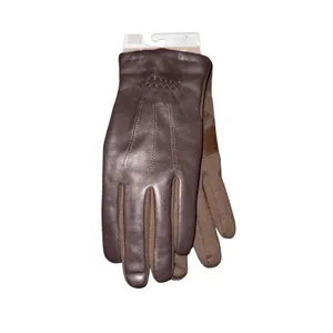 Brand New Isotoner Women's Size L/XL Brown Genuine Leather Gloves thumbnail 3