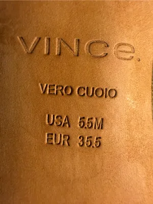 Vince Suede Open-Toe Mule in Cognac with Gold Accent Size 5.5 thumbnail 14