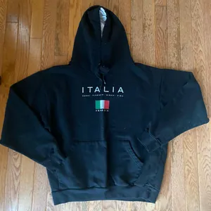 Italia black Italy flag hoodie thumbnail 1