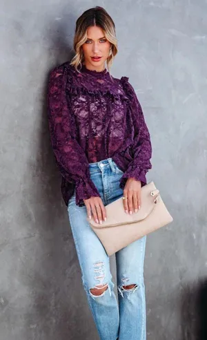 VICI | Rosa Velvet Lace Babydoll Top thumbnail 5