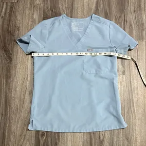 Figs Women's V-Neck Scrub Top in Slate Blue thumbnail 8