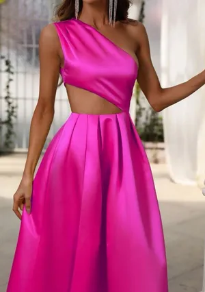 Boutique Pink Cutout Prom Dress thumbnail 4