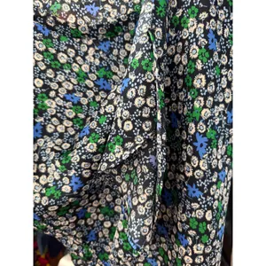 Banana Republic Petite Floral Soft Satin Perfect Tunic Top Blue Green Large‎ L thumbnail 4