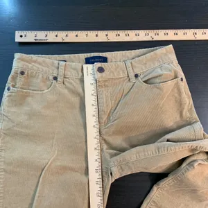 Talbots‎ Heritage Tan Corduroy Straight Leg Pants Womens 8 Khaki Stretch Cotton thumbnail 7