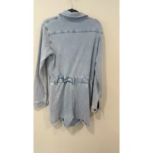 Z Supply Coyote Soft Cloth Denim Look Terry Cloth Romper Size Medium thumbnail 8