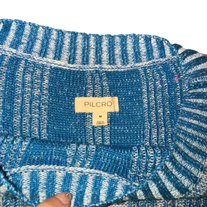 Pilcro Anthropologie Blue Striped‎ Knit Sweater Pullover Casual Lightweight Cropped Top thumbnail 5