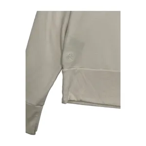 Athleta Recharge Sweatshirt Womens Small Ivory V Neck Faux Wrap Soft Yoga Cozy thumbnail 5
