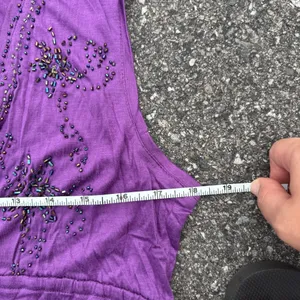 NWT Y2K Angie purple beaded v neck tank size M thumbnail 8