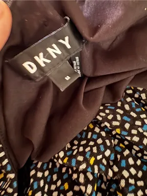 DKNY Black One-Shoulder Polka Dot Top thumbnail 4