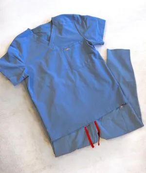 FIGS x Mediclo Mixed Scrub Set Ceil Blue Medium Leon Top Small Cargo Pants thumbnail 1