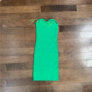 Princess Polly Ribbed green tube mini spring/summer dress thumbnail 5