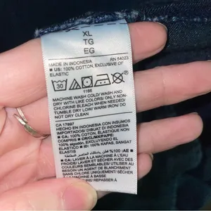 Old Navy Size XL Dark Chambray Denim Mini Dress Babydoll Ruffle Casual Soft Girl thumbnail 8