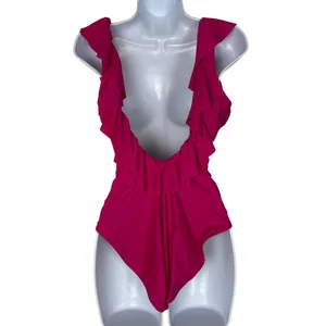 J.Crew Ruffle Scoopback One-Piece Swimsuit Size 8 NWT thumbnail 3