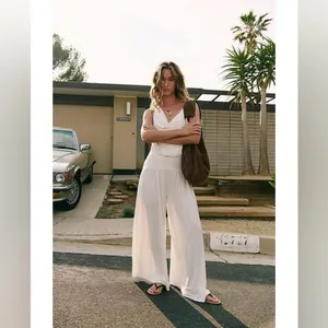 NWT Free People Royale One-Piece Jumpsuit Color Offwhite Size M thumbnail 3
