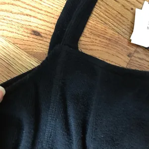 Zara Black Terry Crop Top NWT thumbnail 2