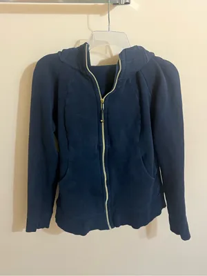 Lululemon Scuba Full-Zip Hoodie in True Navy/Gold thumbnail 3