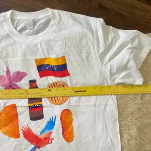 Source Unknown New unworn White Multi Venezuelan Culture Graphic Print T-shirt Size L thumbnail 3