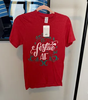 Women’s Festive Tshirt Red Size XS thumbnail 1
