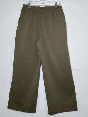 Athleta Allure High Rise Pant Women Size L Olive Branch Athleisure Wide Leg thumbnail 5