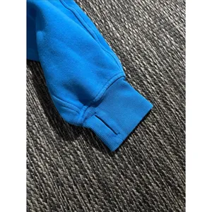 Lululemon Scuba Oversized Half Zip Hoodie Poolside Blue Light Cotton Terry M/L thumbnail 6