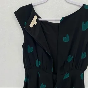 LOFT Heart Print Chiffon Pleated Sleeveless‎ Dress thumbnail 11
