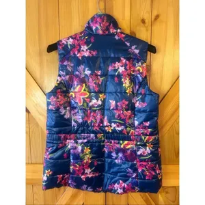 Tommy Bahama Blue Floria Estefan Aloha Full Zip Puffer Vest Size Small (5929) thumbnail 5