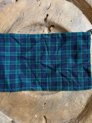 Vintage Pendleton plaid wool drawstring dustbag 15 x 9.5 inches [FLAWED] thumbnail 3