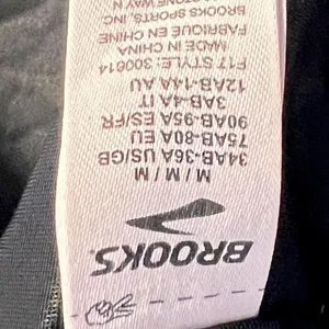 Brooks Uprise Crossback Sports Bra Print is Overcast Deco Size M 34AB-36A thumbnail 4