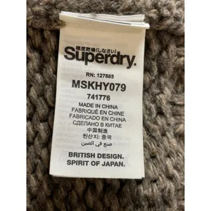 Superdry Co Women's Green Ribbed Knit Stand Collar 1/4 Zip Sweater Top Size S thumbnail 6
