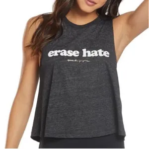 SPIRITUAL GANGSTER Erase Hate Crop Tank Top Size Small thumbnail 1