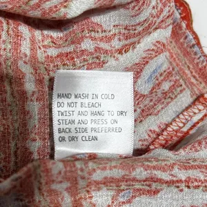 C&C California Boho Paisley Peasant Tunic L Orange Festival Folk‎ Cottagecore thumbnail 7