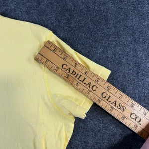Ralph Lauren Sport Women Yellow Cotton Ribbed Crew Neck T-Shirt Size L Pony Logo thumbnail 7