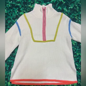 English Factory Cream and Pink Cowl Neck Sweater thumbnail 2