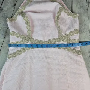 Lilly Pulitzer Pearl Shift Dress Paradise Tint Pink Gold Embroidery 28998 2 thumbnail 10