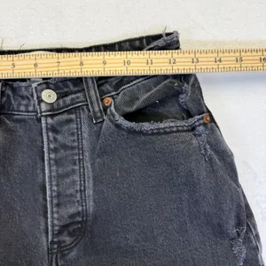 Abercrombie &‎ Fitch The Dad High Rise Curve Love Distressed Black Jeans 26 2S thumbnail 5