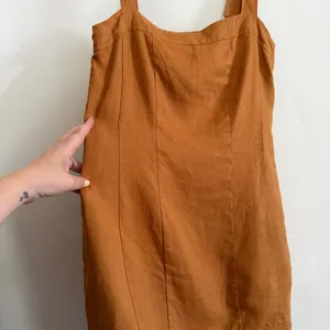 DISSH | Louise Linen Square Neck Mini dress - Light Brown | US Size 4 AU Size 8 thumbnail 3
