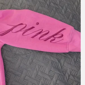 PINK Everyday Fleece‎ Relaxed Full Zip Hoodie in pink thumbnail 2