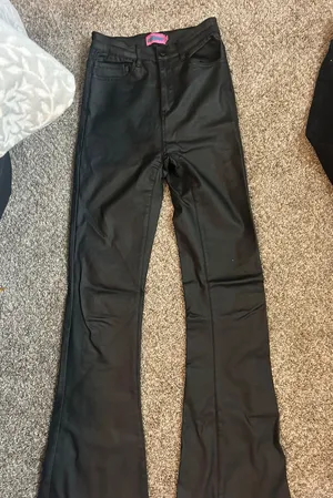 Edikted Faux Leather Pants Flare thumbnail 1