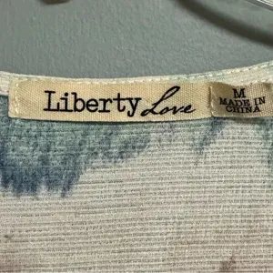 LIBERTY LOVE Tie Dye Swim Cover Tie Waist Wrap Blue Brown Green Cream Size M thumbnail 4