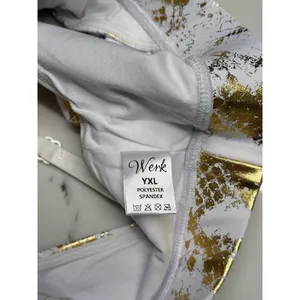 Werk Dancewear Golden Snake Foil Print Bra Top Size YXL/ women‎ XS thumbnail 3