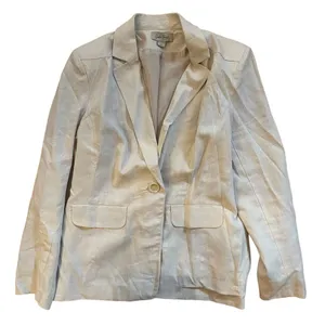 Charlie Paige‎ cream linen blazer size small thumbnail 1